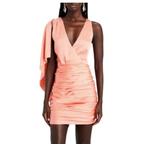 Ronny Kobo Collection Coral Morgan Ruched Cocktail Dress - Picture 2 of 12